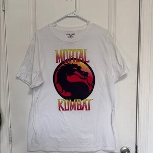 Mortal Kombat White Graphic Tee - Short Sleeve